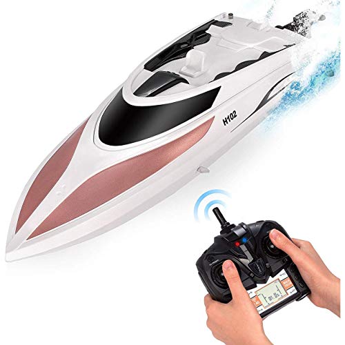 Abco Tech RC Boat - Remote Control Boat for Kids and Adults – 20 MPH Speed – Durable Structure – Innovative Features – Incredible Waves – Pool or Lake - 4 Channel Racing - H102 Model, Only $59.97