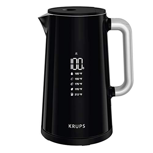 KRUPS BW801852 Smart Temp Digital Kettle Full Stainless Interior and Safety Off, 1.7-Liter, Black, Only $42.25, You Save $17.74 (30%)