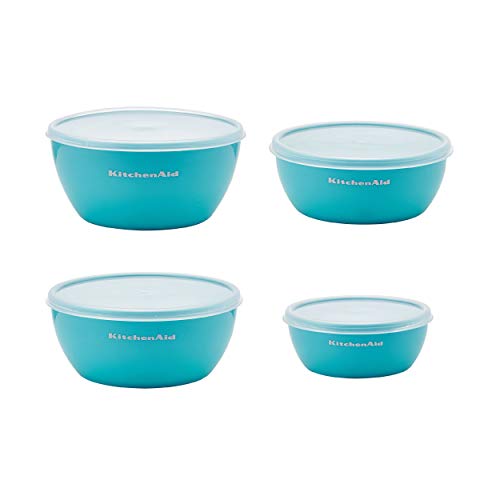 KitchenAid KE176OSAQA Classic Prep Bowls with Lids, Set of 4, Aqua Sky, Only $9.97, You Save $3.02 (23%)