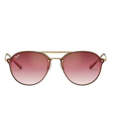 Ray-Ban RB4292N Blaze Double Bridge Square Sunglasses, Light Brown/Dark Red Gradient Mirror, 61 mm, Only $57.93