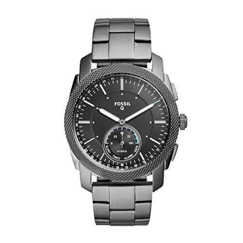 Fossil Men's Machine Stainless Steel Hybrid Smartwatch, Color: Smoke (Model: FTW1166), Only $70.00, You Save $105.00 (60%)