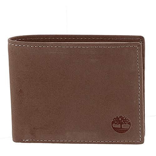 Timberland Men's Leather Wallet with Attached Flip Pocket, Brown Hunter, One Size, Only $14.69