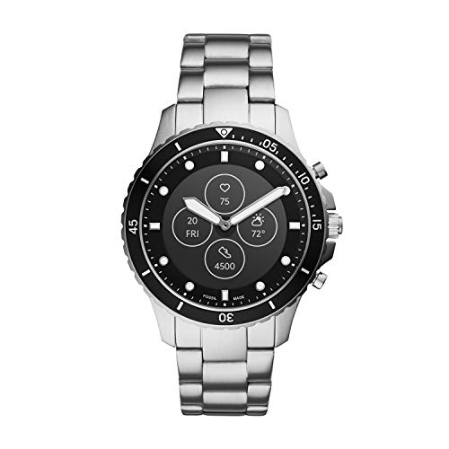 Fossil FB-01 HR Heart Rate Stainless Steel Hybrid Smartwatch, Color: Silver (FTW7016), Only $64.50, You Save $150.50 (70%)