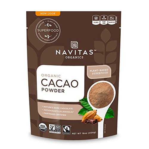 Navitas Organics Cacao Powder, 16 oz. Bags (Pack of 2) — Organic, Non-GMO, Fair Trade, Gluten-Free (19-002), only $22.84