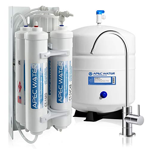 APEC Water Systems RO-QUICK90 Ultimate Supreme Compact Size with Quick Connect Easy Change Filters Undersink Reverse Osmosis System,white, Only $204.07
