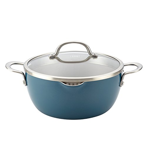 Ayesha Curry Home Collection Nonstick Casserole Dish/Casserole Pan with Lid - 5.5 Quart, Twilight Teal, Only $31.92, You Save $18.07 (36%)