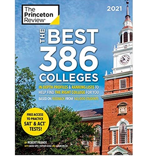 最新版！史低价！高中生和家长必读！ 《The Best 386 Colleges 美国最好的382所大学》，2021年版，现仅售$19.36