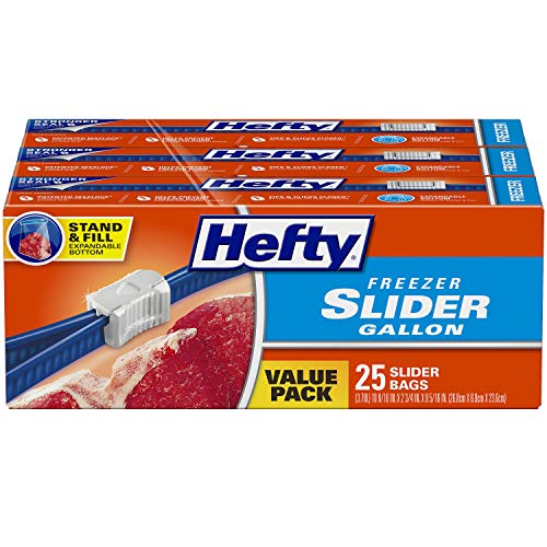 Hefty Slider Freezer Bags, Gallon Size, 75 Count, Only $8.46