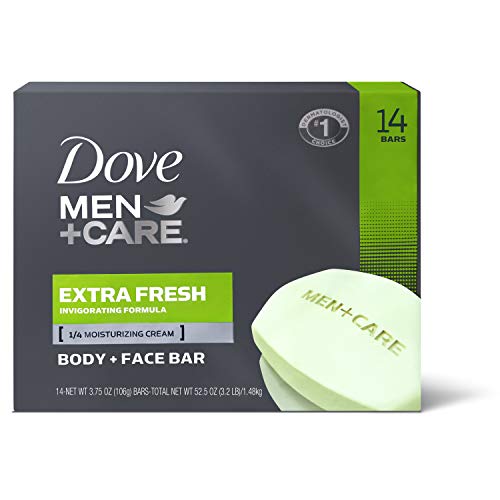 Dove Men+Care 3 in 1 Bar for Body, Face, and Shaving to Clean and Hydrate Skin Extra Fresh Body, (14 Count of 3.75 oz Bars) 52.5 oz, only  $12.50