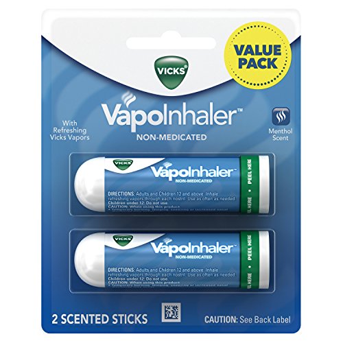 Vicks Vapoinhaler Portable Nasal Inhaler, 2 Count - Non-Medicated Vapors to Breathe Easy, Only$6.99