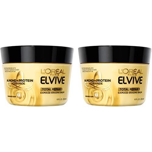 L'Oreal Paris Hair Care Elvive Total Repair 5 Damage Erasing Balm, Conditioning Hair Mask for Damaged Hair, with Almond & Protein, 8.5 fl. oz, (Pack of 2), Only $7.58
