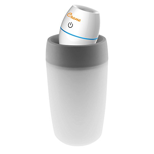 Crane Travel Personal Ultrasonic Cool Mist Humidifier, 8-Ounces, for Home Desk Office Cars, Whisper Quite, Travel Cup Included, White, Only $9.99, You Save $3.50 (26%)