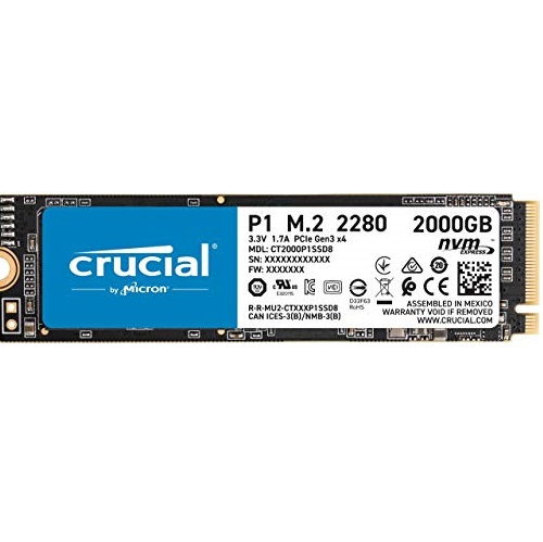 史低價！Crucial P1 2TB 3D NAND NVMe PCIe M.2 固態硬碟，原價$299.99，現僅售$224.95，免運費