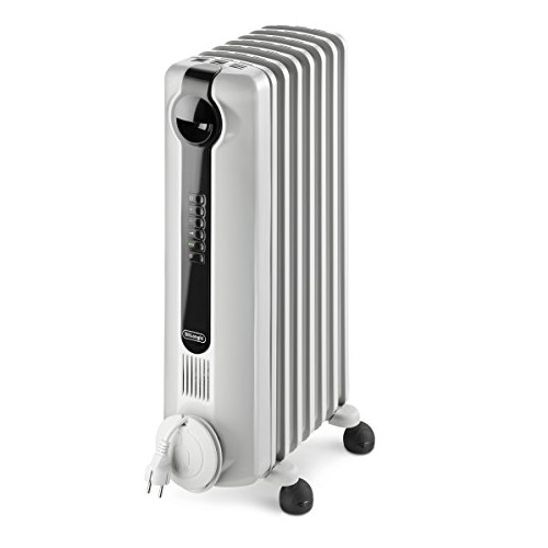 De'Longhi Oil-Filled Radiator Space Heater, Full Room Quiet 1500W, Adjustable Thermostat, 3 Heat Settings, Digital Timer, ECO Energy Saving Mode,  TRRS0715E, Only $91.50