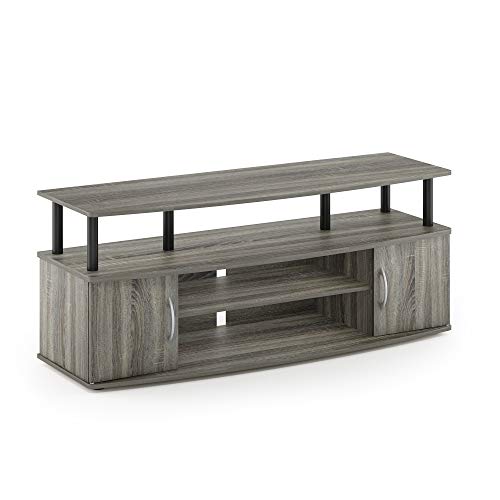 Furinno JAYA Large Entertainment Stand for TV Up to 50 Inch, French Oak Grey/Black, Only $49.07