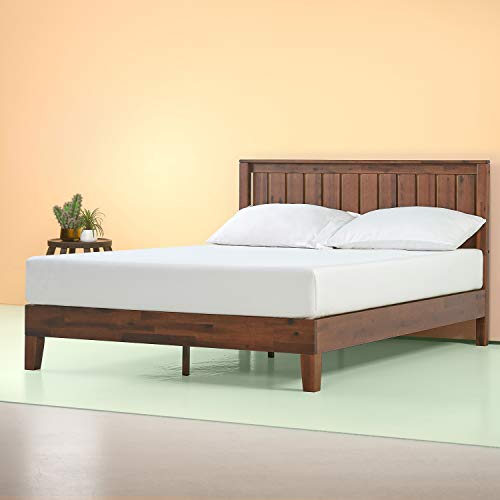 Zinus 硬木結構 床架 + 床頭板 ，King 尺寸，原價$540.00，現僅售$189.17， 免運費！其它尺寸可選！