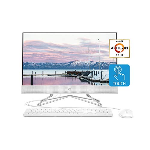 HP 24-inch All-in-One Touchscreen Desktop Computer, AMD Athlon Gold 3150U Processor, 8 GB RAM, 512 GB SSD, Windows 10 Home (24-df0040, White), Snow White, Only $649.99