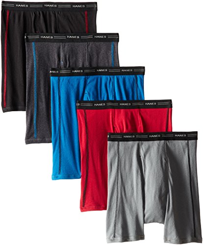 Hanes Men's 5-Pack Sports-Inspired Cool Dri Boxer Brief $17.49