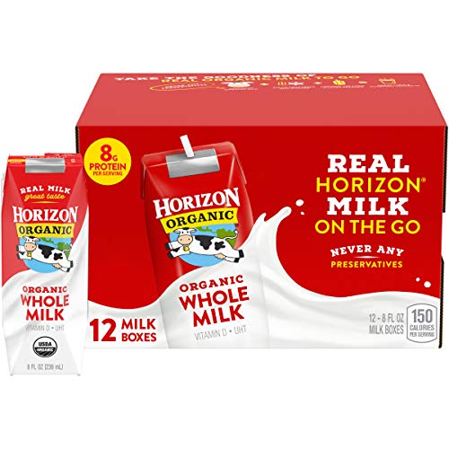 Horizon Organic 全脂有机牛奶， 8oz/盒，共12盒，现仅售$11.90，免运费！