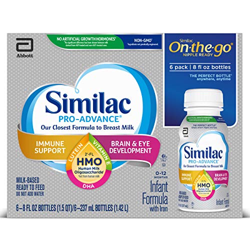 Similac Pro-Advance Non-GMO with 2'-FL HMO Infant Formula Ready-to-Feed, 8 fl oz, 6 count (Pack of 4), Only $47.73