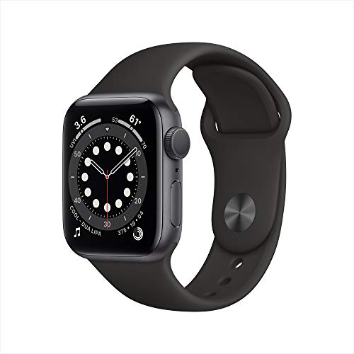New Apple Watch Series 6 (GPS, 40mm) - Space Gray Aluminum Case with Black Sport Band $341.27