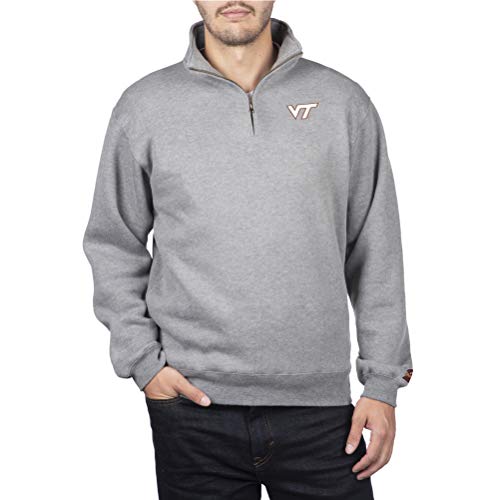 Top of the World Virginia Tech Hokies Men's Gray Applique Icon Quarter Zip Sweatshirt, Medium, Only $11.60