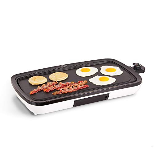 DASH DEG200GBWH01 Everyday Nonstick Electric Griddle for Pancakes, Burgers, Quesadillas, Eggs & other on the go Breakfast, Lunch & Snacks with Drip TrayWhite, Only$35.99