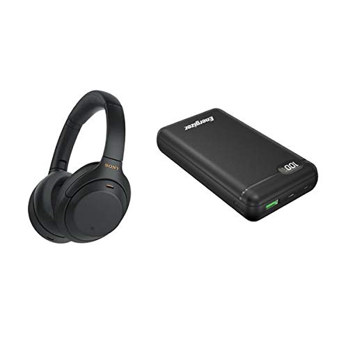 Sony WH-1000XM4 Over The Ear Noise Cancelling Headphones, Black - Energizer UE20003PQ 20000mAh LCD Display Portable Power Bank, Black, Only $348.00