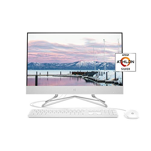 HP 24-inch All-in-One Desktop Computer, AMD Athlon Silver 3050U Processor, 8 GB RAM, 256 GB SSD, Windows 10 Home (24-dd0010, White) $499.99