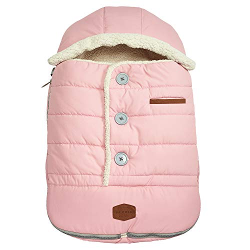 JJ Cole - Urban Bundleme, Canopy Style Bunting Bag to Protect Baby from Cold and Winter Weather in Car Seats and Strollers, Blush Pink, Infant, Only $32.70, You Save $17.29 (35%)