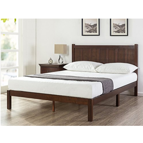 Zinus Adrian Wood Rustic Style Platform Bed with Headboard / No Box Spring Needed / Wood Slat Support, Full $173.00
