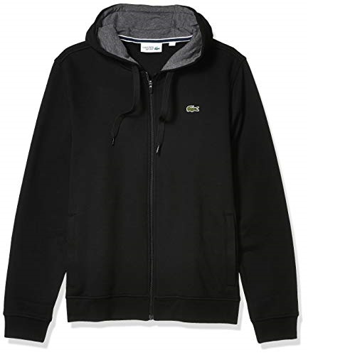 Lacoste Men's Sport Long Sleeve Fleece Full Zip Hoodie Sweatshirt, Only $43.99
