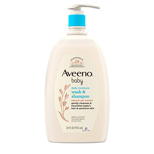 Aveeno Baby Gentle Wash & Shampoo with Natural Oat Extract, Tear-Free &, Lightly Scented, 33 fl. oz, Only $10.49