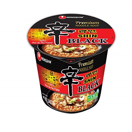 Nongshim Shin Black Noodle Soup, Spicy, 3.50 Ounce (Pack of 6), Only $8.51