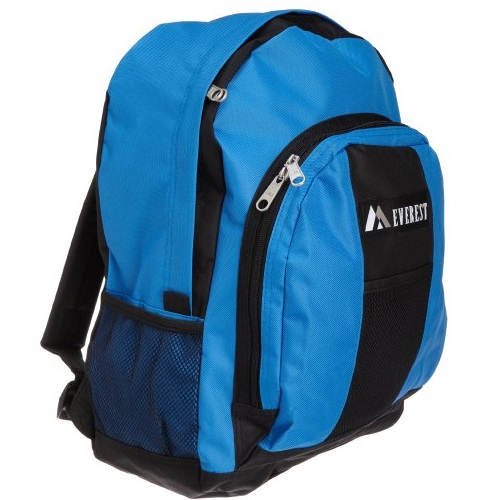 Everest Luggage Backpack with Front and Side Pockets, Royal Blue/Black, Large, Only $7.99, You Save $4.00 (33%)