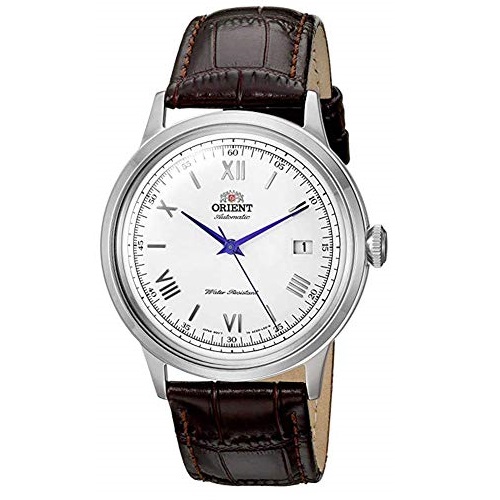 Orient Men's 2nd Gen. Bambino Ver. 2 Stainless Steel Japanese-Automatic Watch with Leather Strap, Brown, 21 (Model: FAC00009W0), Only $109.90