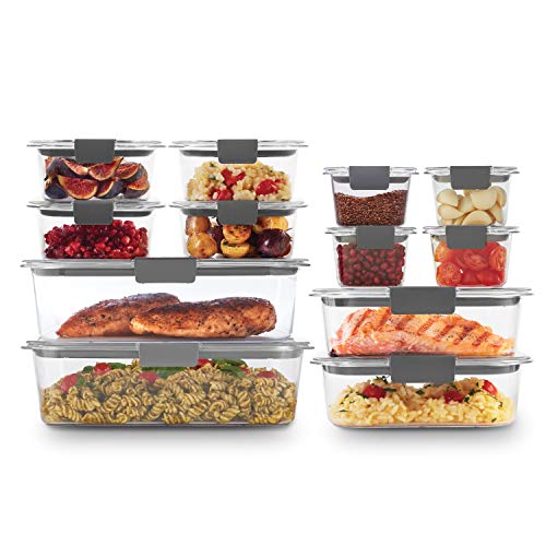 Rubbermaid Brilliance Storage 24-Piece Plastic Lids | BPA Free, Leak Proof Food Container, Clear $27.99
