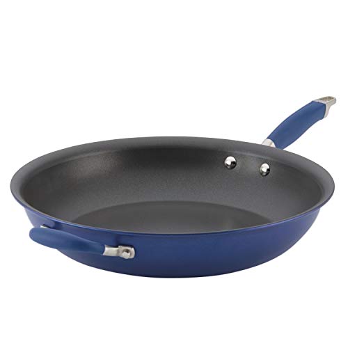 Anolon Advanced Hard-Anodized Nonstick Frying Pan with Helper Handle / Nonstick Skillet, 14 Inch, Indigo, Only $47.99, You Save $12.00 (20%)