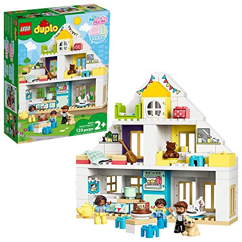 LEGO DUPLO Town Modular Playhouse 10929 Dollhouse with Furniture and a Family, Great Educational Toy for Toddlers, New 2020 (129) Pieces, Only $47.99