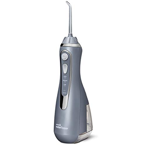 Waterpik Brand Cordless Water Flosser Rechargeable Portable Oral irrigator for Travel & Home – Cordless Advanced, WP-567 Modern Gray, Only $67.75
