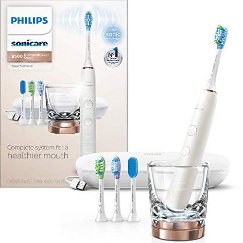 Philips Sonicare DiamondClean Smart 9500 Rechargeable Electric Toothbrush, Rose Gold HX9924/61, Only $149.96