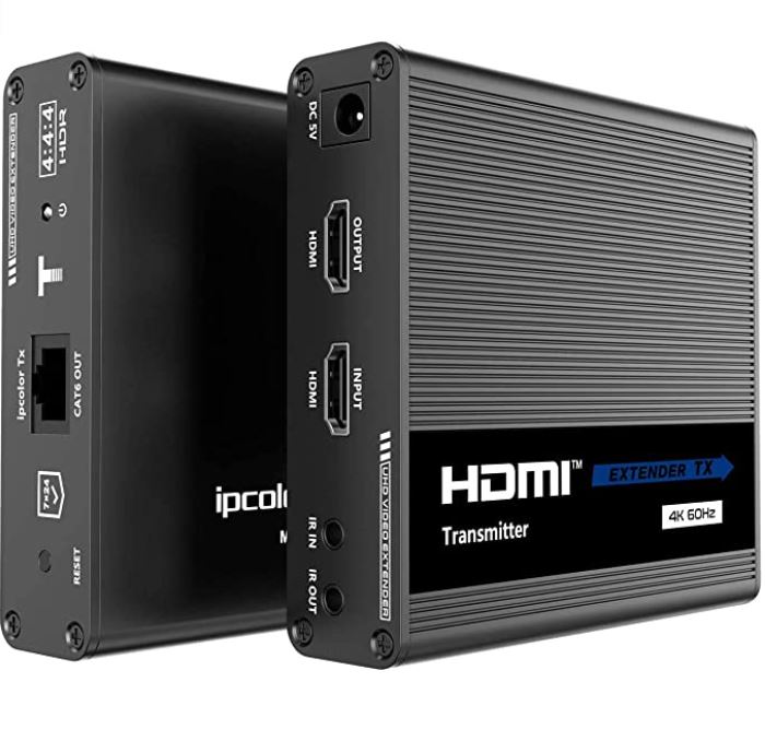 WeJupit 4K@60Hz HDMI Extender by Single Cat6/6A/7, 230Ft Zero Latency Uncompressed, Two Way IR, Optical Audio Output (WJEXT70-1) only $124.88