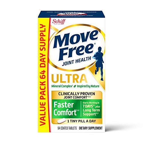 Calcium & Calcium Fructoborate Based Ultra Faster Comfort Tablets Value Pack, Move Free (64 Count in A Box), Joint Health Supplement in 1 Tiny Pill, Only $20.00