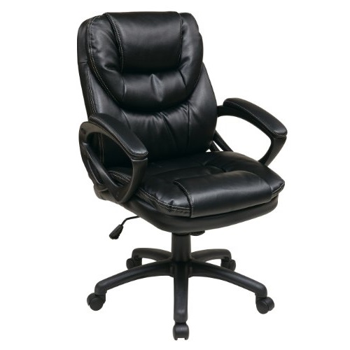 Office Star 人造革带扶手办公椅，原价$225.00，现仅售$85.69，免运费！