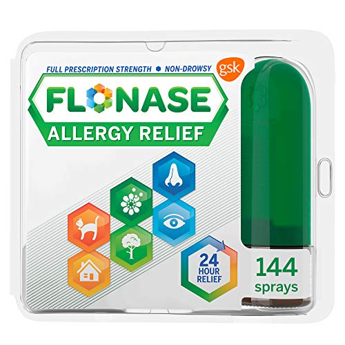 Flonase Allergy Relief Nasal Spray, 24 Hour Non Drowsy Allergy Medicine, Metered Nasal Spray - 144 Sprays, Only $14.04