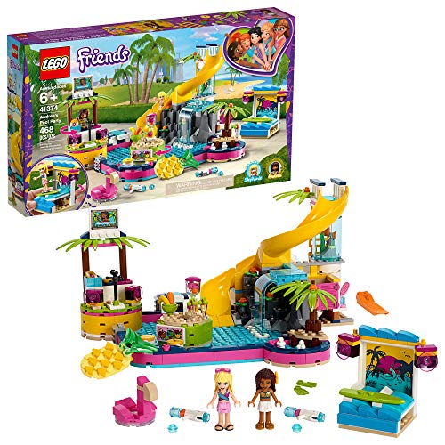 LEGO Friends Andrea's Pool Party 41374 Toy Pool Building Set with Andrea and Stephanie Mini Dolls for Pretend Play, Includes Toy Juice Bar and Wave Machine (468 Pieces) $33.97