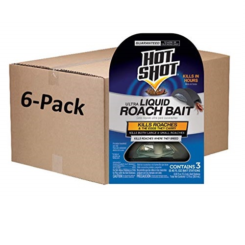 Hot Shot HG-96591 Ultra Liquid Roach Bait, Kills in Hours, 18-Count, Only $8.99