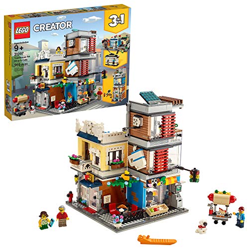 LEGO Creator 3 in 1 Townhouse Pet Shop & Café 31097 Toy Store Building Set with Bank, Town Playset with a Toy Tram, Animal Figures and Minifigures (969 Pieces), Only $63.99