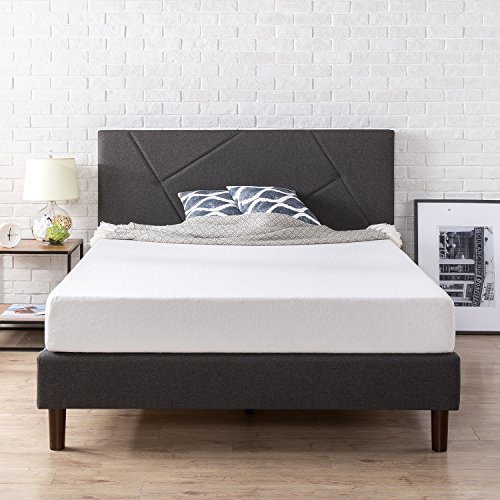 Zinus Judy Upholstered Platform Bed Frame / Mattress Foundation / Wood Slat Support / No Box Spring Needed / Easy Assembly, Queen, Only $209.00, You Save $68.99 (25%)
