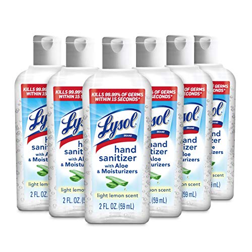 Lysol Hand Sanitizer 2oz, Pack of 6 (6x2oz) 70% Alcohol, Lemon Scented, Only $15.99